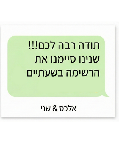 המלצה על Winder מאלכם & שני - ניהול רשימת מוזמנים לחתונה